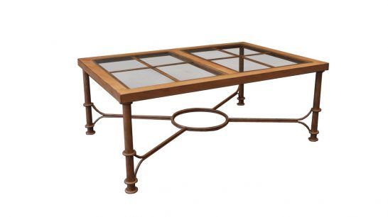 Mesa regulable y elevable en altura para salón, mesa de comedor o camilla en invierno, de centro o forja en verano.