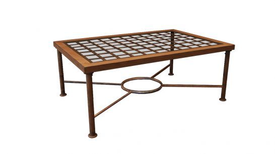 Mesa regulable y elevable en altura para salón, mesa de comedor o camilla en invierno, de centro o forja en verano.