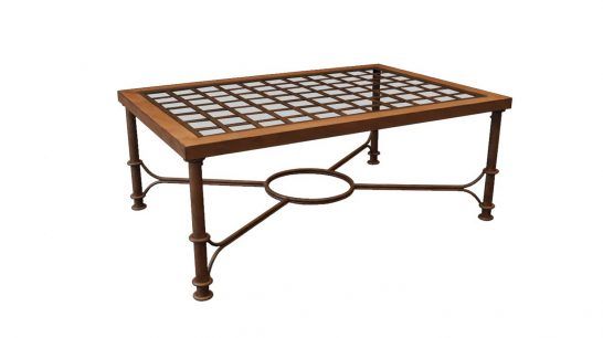 Mesa regulable y elevable en altura para salón, mesa de comedor o camilla en invierno, de centro o forja en verano.